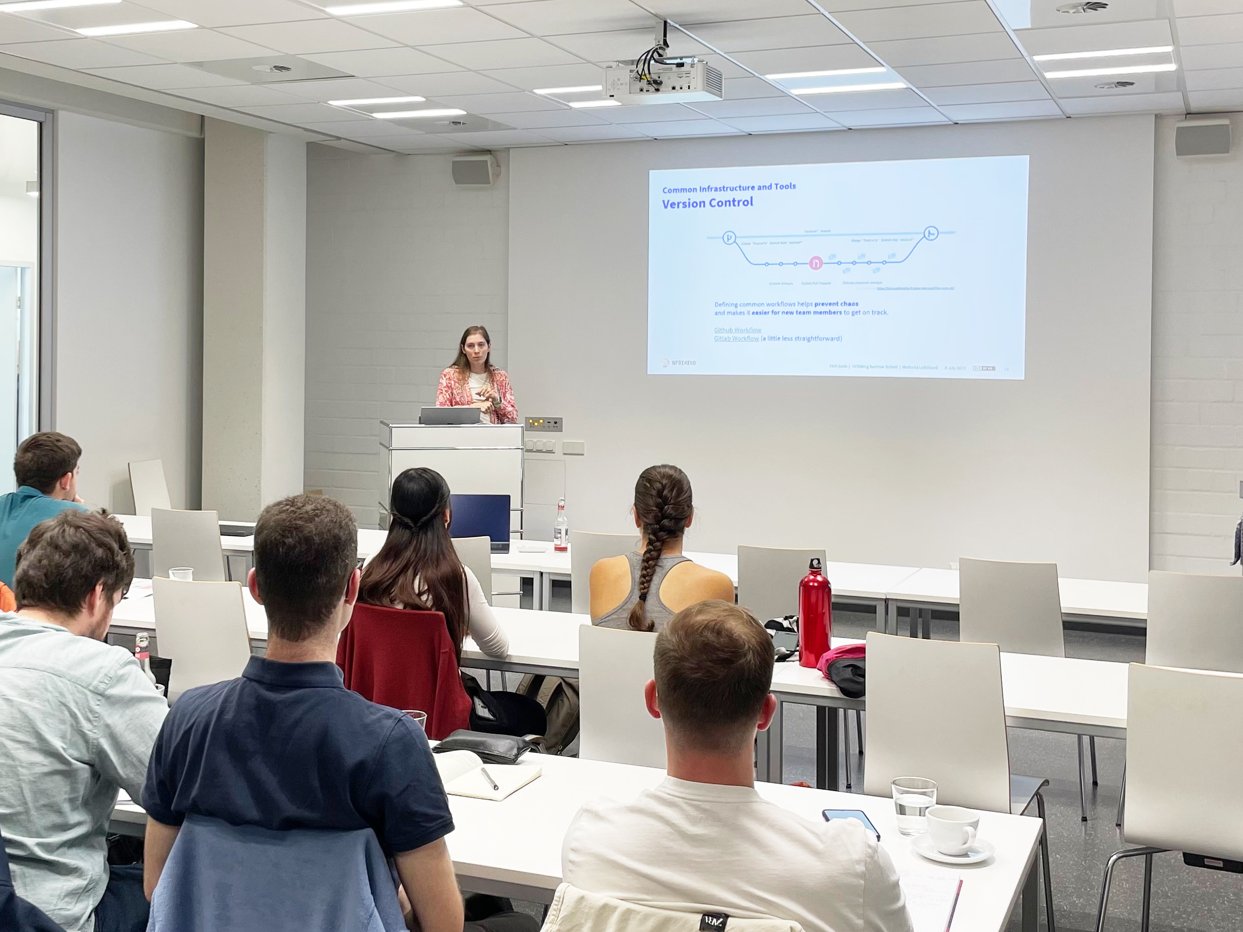 Coding is an integral part of conducting the experiment: Michaela Leštáková held a talk about FAIR software.